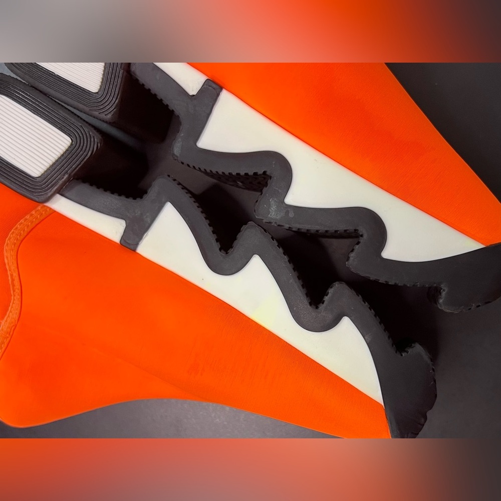 iRi WES I Neon Orange Low Top Vegan Platform Sneakers Neoprene Chunky Shoes - Picture 11 of 15